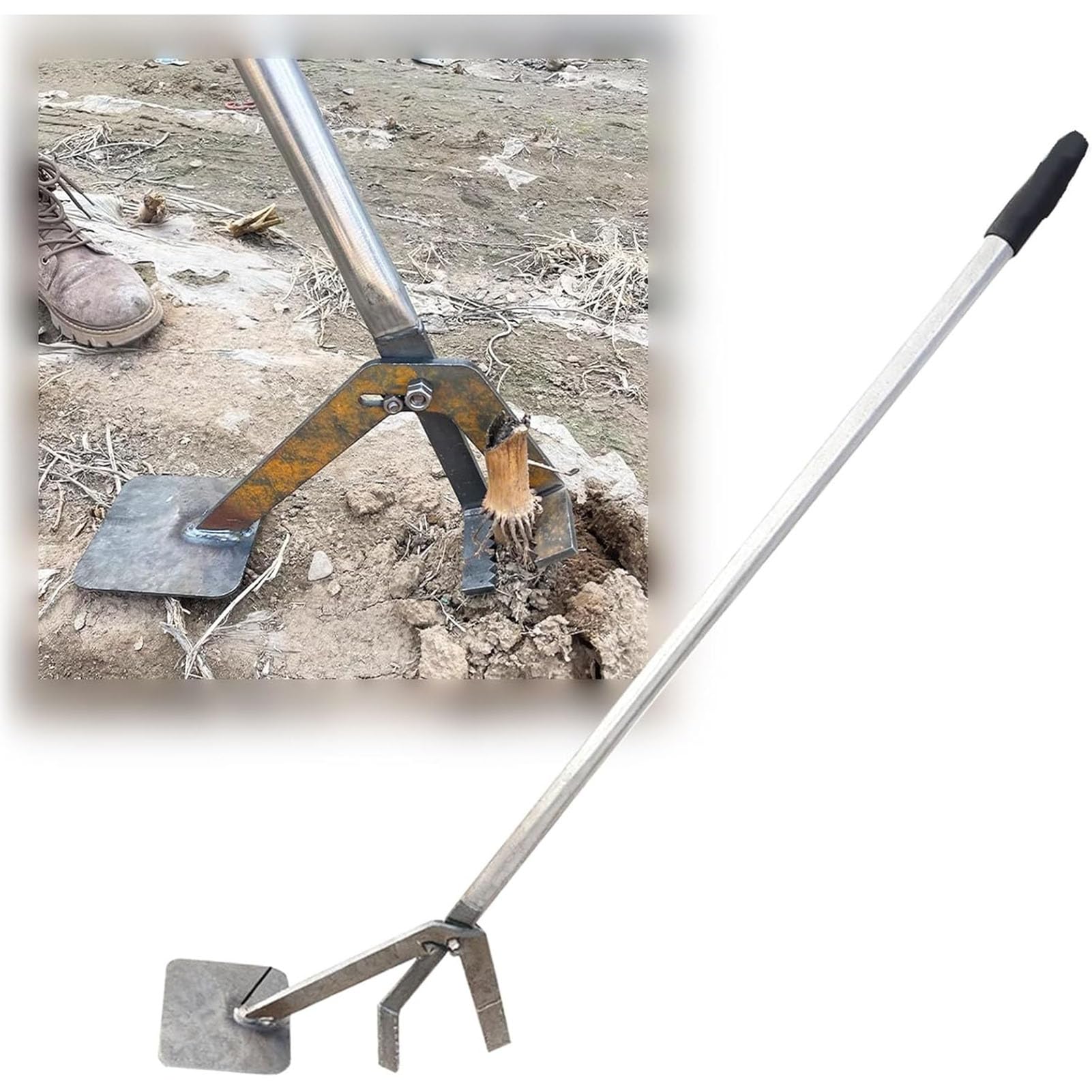 Extracteur de racines et de souches outil de desherbage manuel pour grand jardin et ferme