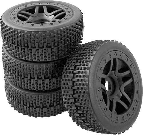 Miniatura 2 de ShareGoo OD 4.4 pulgadas 18 neumáticos para buggy, llantas hexagonales de 0.67 pulgadas y neumáticos de goma compatibles con Redcat Teamc Losi HPI