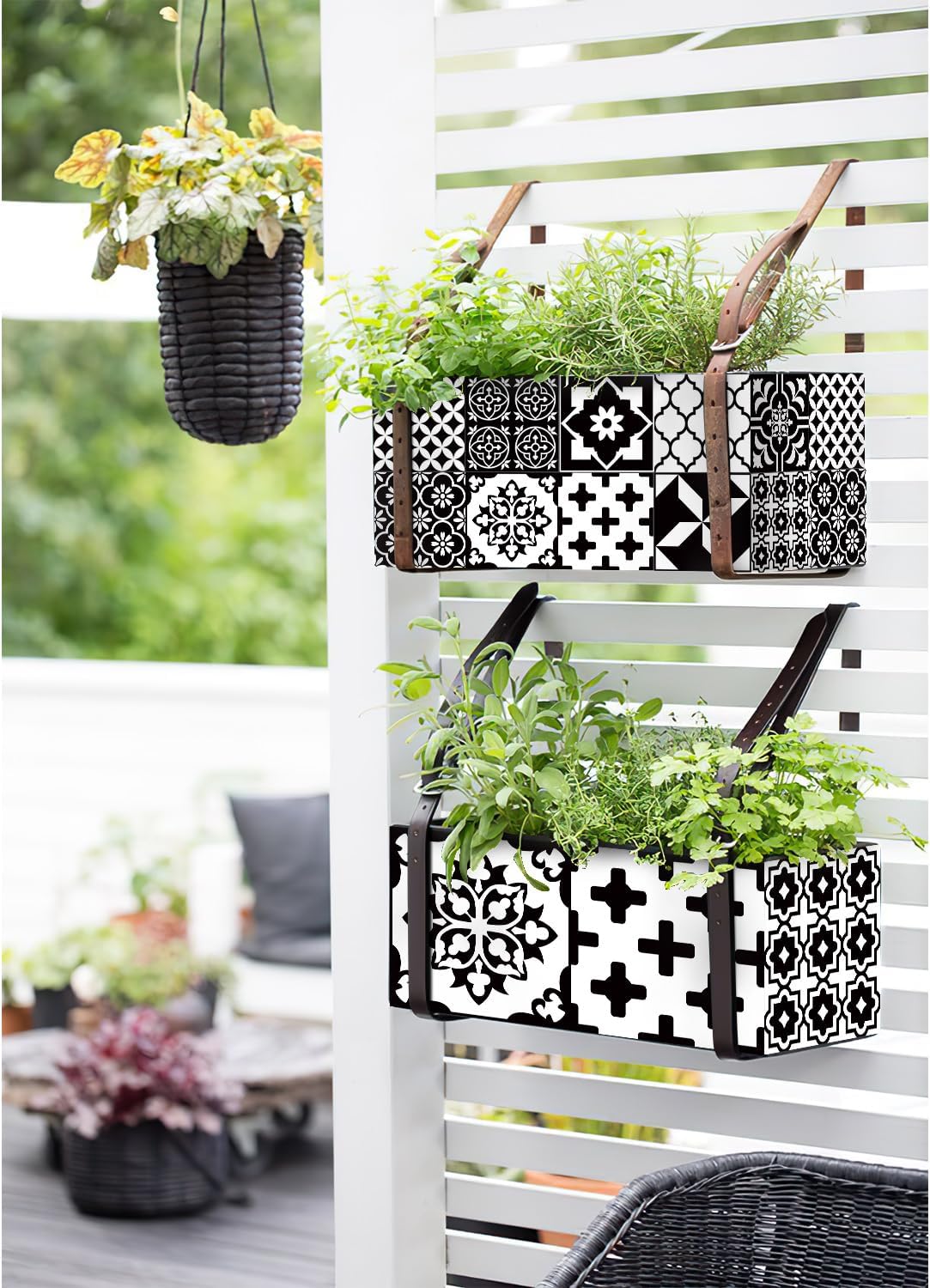 TONSHEN Peel and Stick Backsplash Tiles, PVC Wall Stickers for Kitchen Bathroom Living Room, Pink Green Mandala Pattern, 24 Pieces (Black, 5.91in)