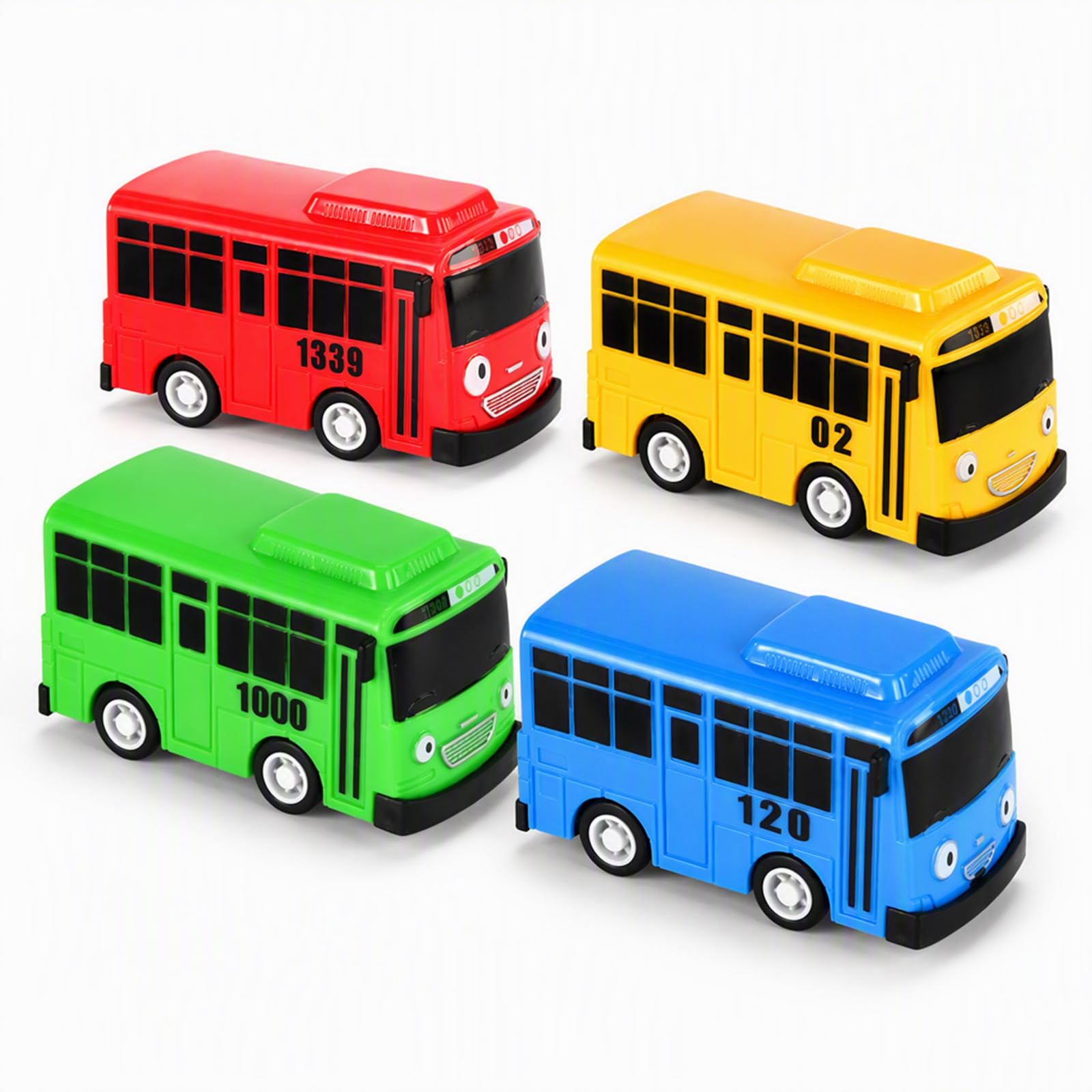 Aiiweuc 4Pcs Model Bus Set, Bus Models for Adult Collectors