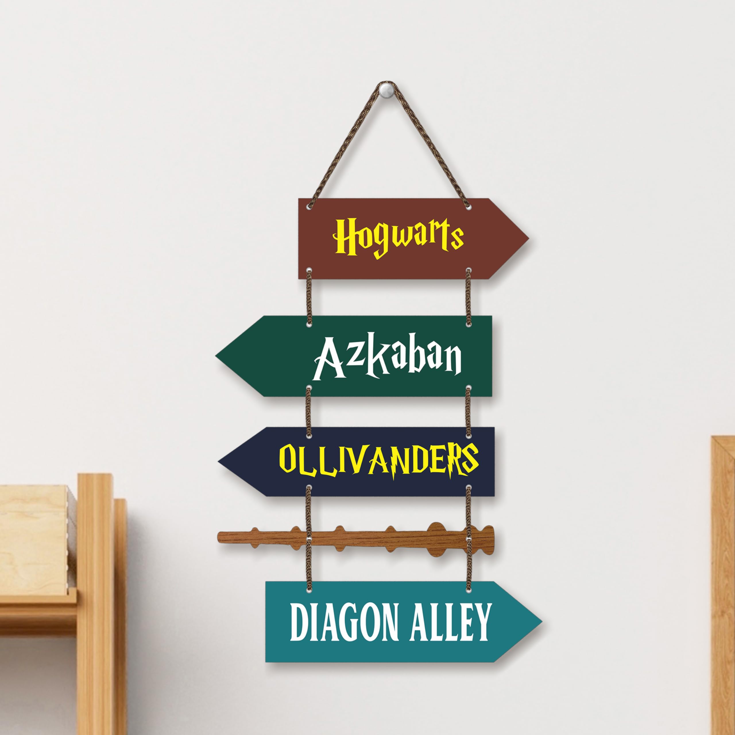 Rousrie Wooden Harry Wall Hanging Decorative Items, Theme Return Gift, Home Living Room Bedroom Wall Decor, Gifting Accessories, Gifts for Potterheads (Design 3)-image-40