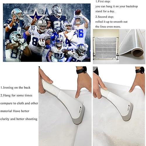 Miniatura 6 de Decoraciones de cumpleaños de Cowboys, telón de fondo de fútbol americano con texto en inglés "Happy Birthday" para suministros de fiesta de