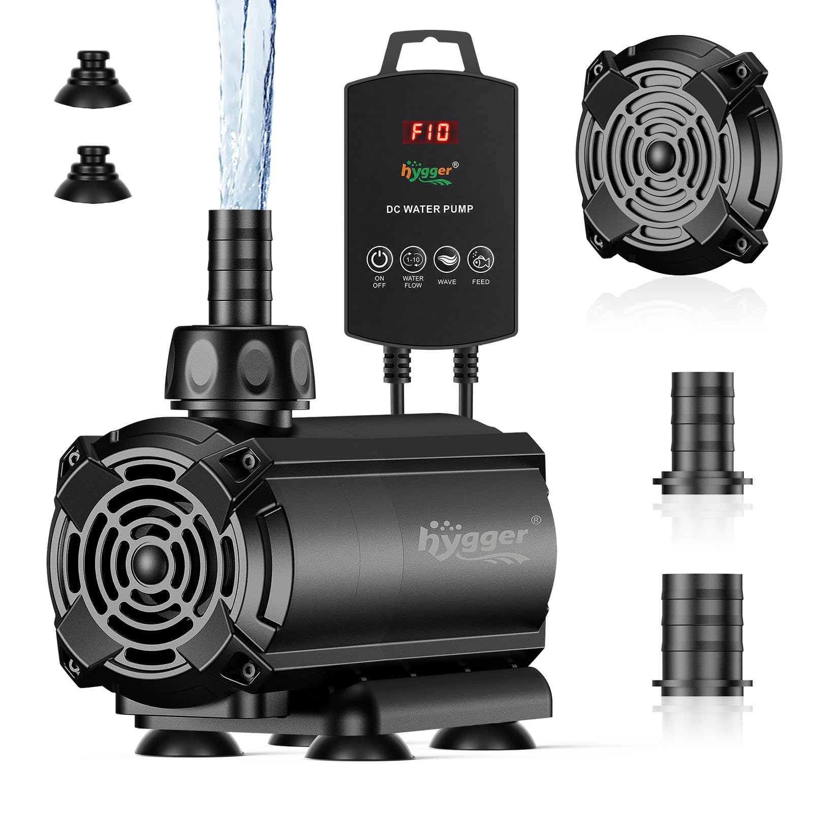 hygger Pompa wodna do akwarium, pompa głębinowa (27 W, 3000 l/h)