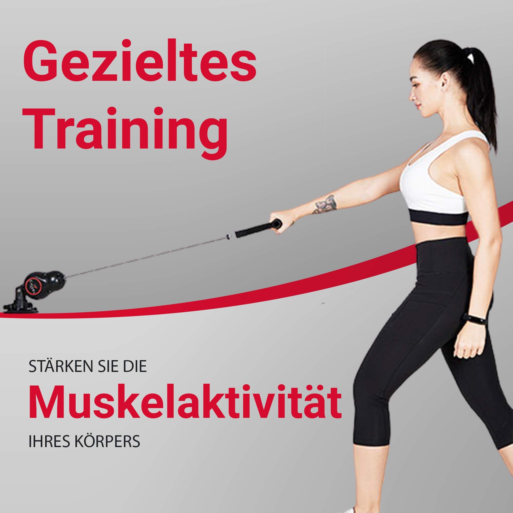 Casada MediPull einzigartiges Trainingsgerät für Fitness- & Dehnungsübungen – portabler Seilzug/Kabelzug ohne Bohren für Ihr Ganzkörpertraining ohne Fitnessstudio bei Ihnen Zuhause