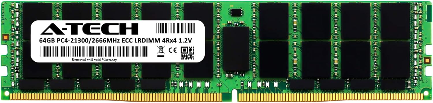 A-Tech 64GB RAM for Dell Precision 7920 Tower | DDR4 2666 LRDIMM Server Memory Replacement for SNP4JMGMC/64G SNP4JMGMC/64VXR SNP4JMGMDG/64G A9781930 A9810564 A9810569 A9816030 AB003151 4JMGM 04JMGM V2