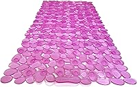 Vista 23 de Pebbles" Alfombra antideslizante para bañera y ducha de 27 x 14 pulgadas, ovalada, no tóxica, segura, limpia, lavable a máquina, agarre y drenaje