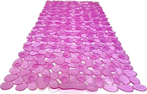 Miniatura 22 de Tapete antideslizante para bañera/ducha "Pebbles" de 27.5 x 14 pulgadas, rectangular, no tóxico, seguro, limpio, lavable a máquina, agarre y drenaje