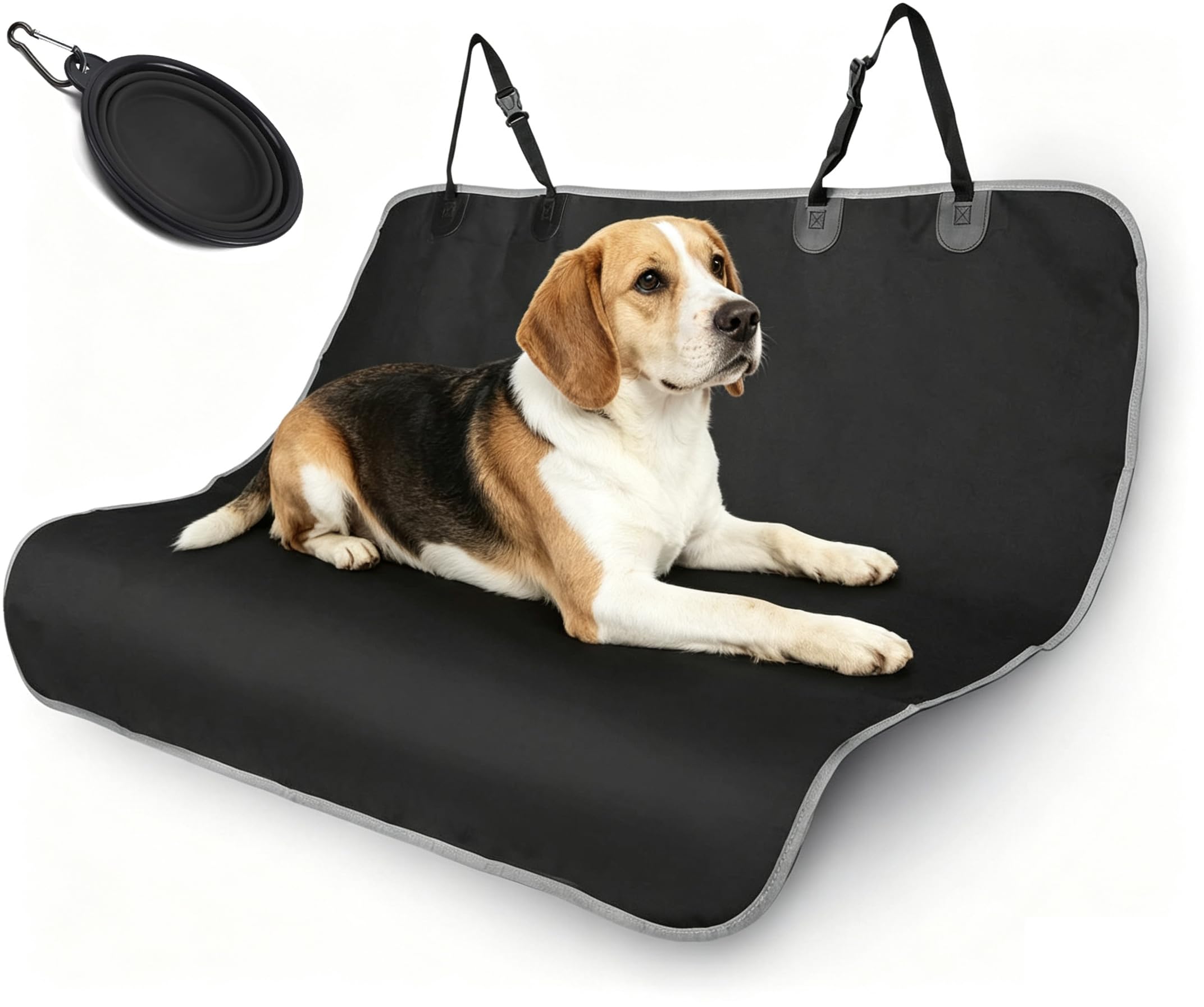 Funda para asiento de perro para coche, asiento trasero, 140 x 110 cm, ligera, impermeable y resistente a los arañazos, cojín para asiento trasero, hamaca antideslizante de tela Oxford