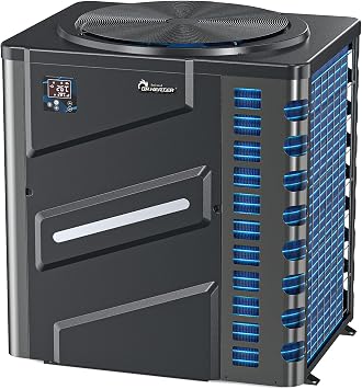 DR. Infrared Heater DR-1400HP Full DC Inverter 140,000 BTU Heat Pump In-Ground and Above-Ground Swimming Pools, WiFi Smart Control via APP, Black