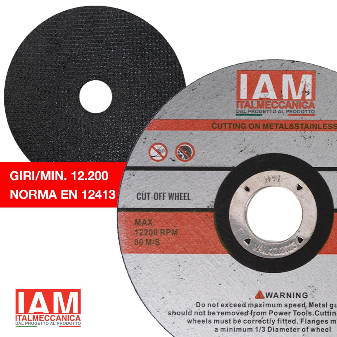 Mole da taglio | 125 X 1,2 X 22 | 100 Pezzi | Dischi taglio metallo | Dischi Lamellari Professionali Fibra di Metallo e Acciaio