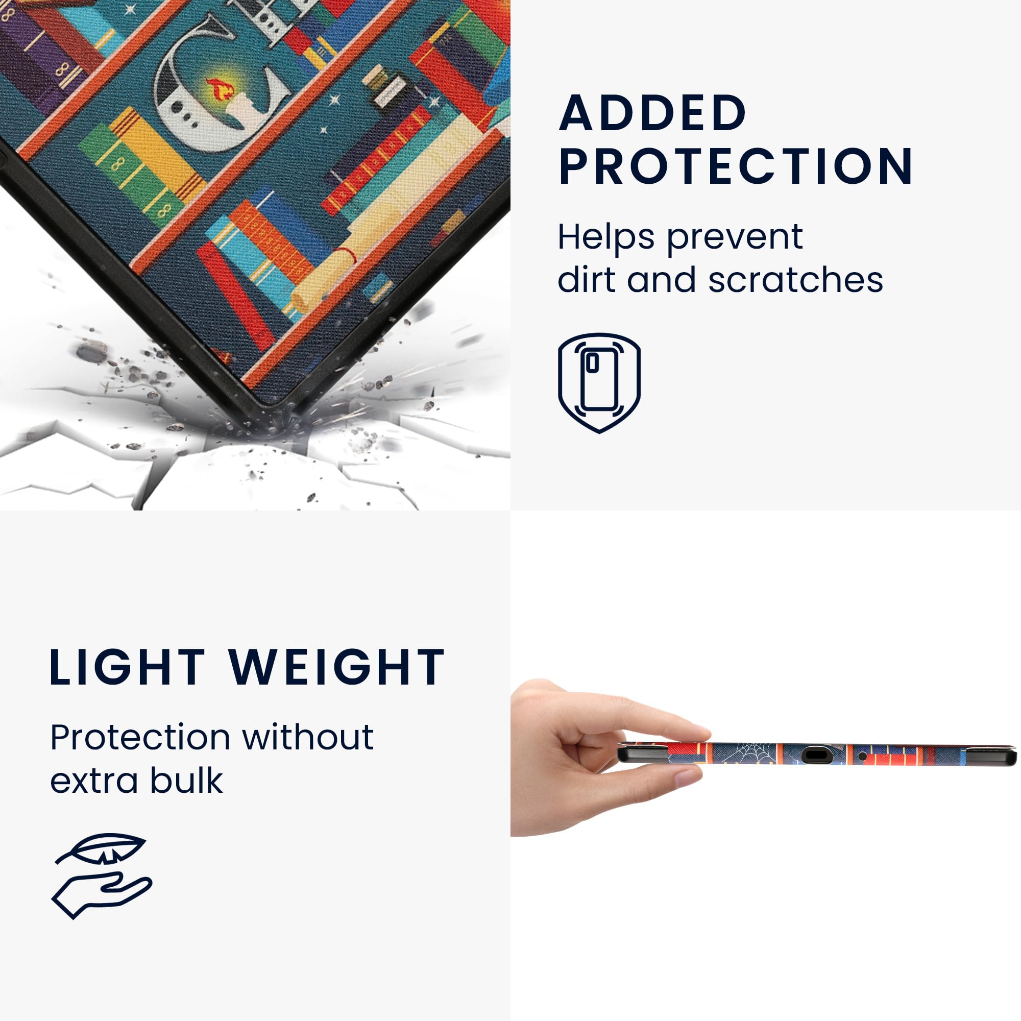 kwmobile Carcasa Compatible con Amazon Kindle Scribe (2022/2024) Funda - Funda con Tapa y Cierre magnético de Cuero sintético - Solo un capítulo más