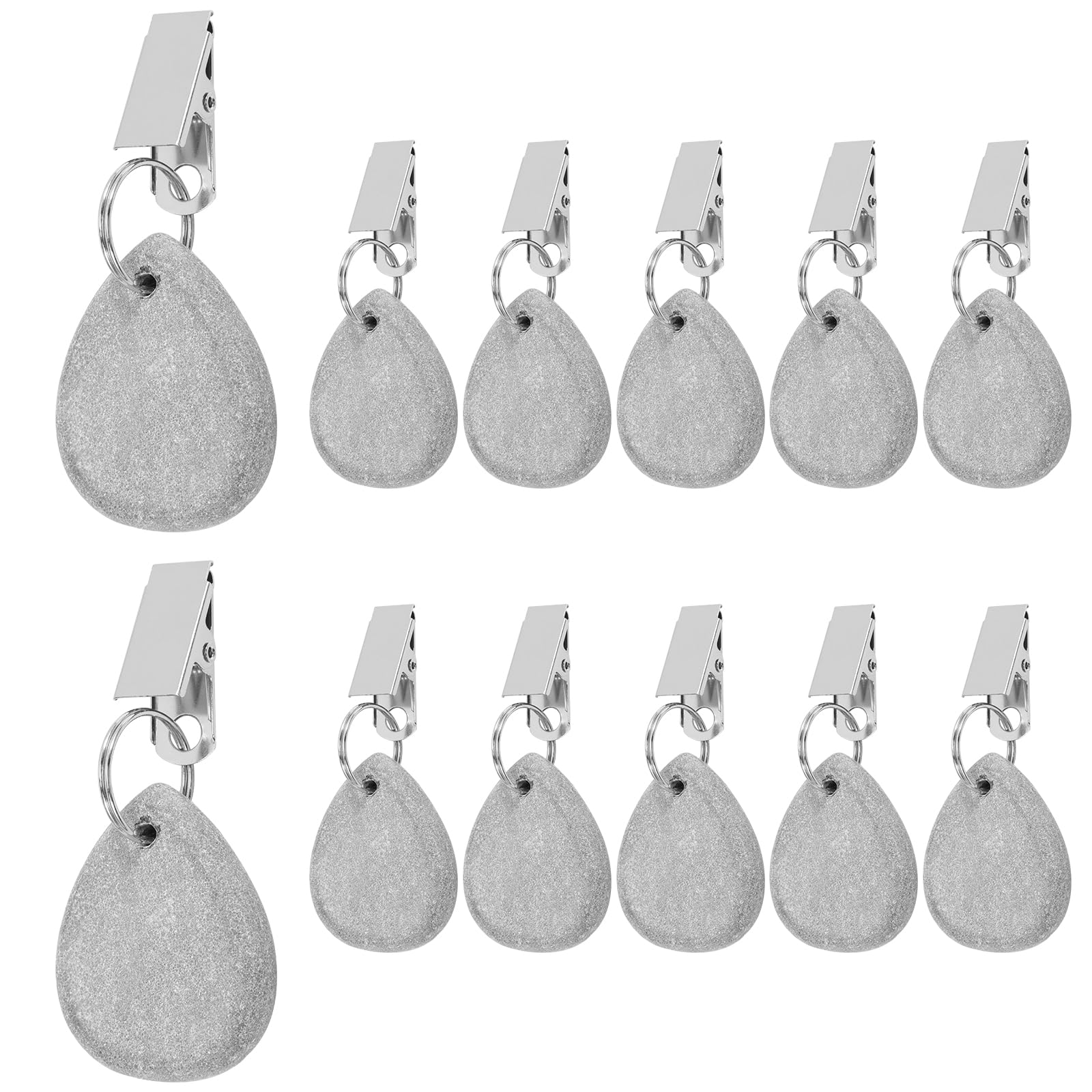 Lot De 6 Poids De Nappe AVLA – Boules En Fonte Avec Pinces En Acier Inoxydable, Pour Extérieur Et Décoration - 6