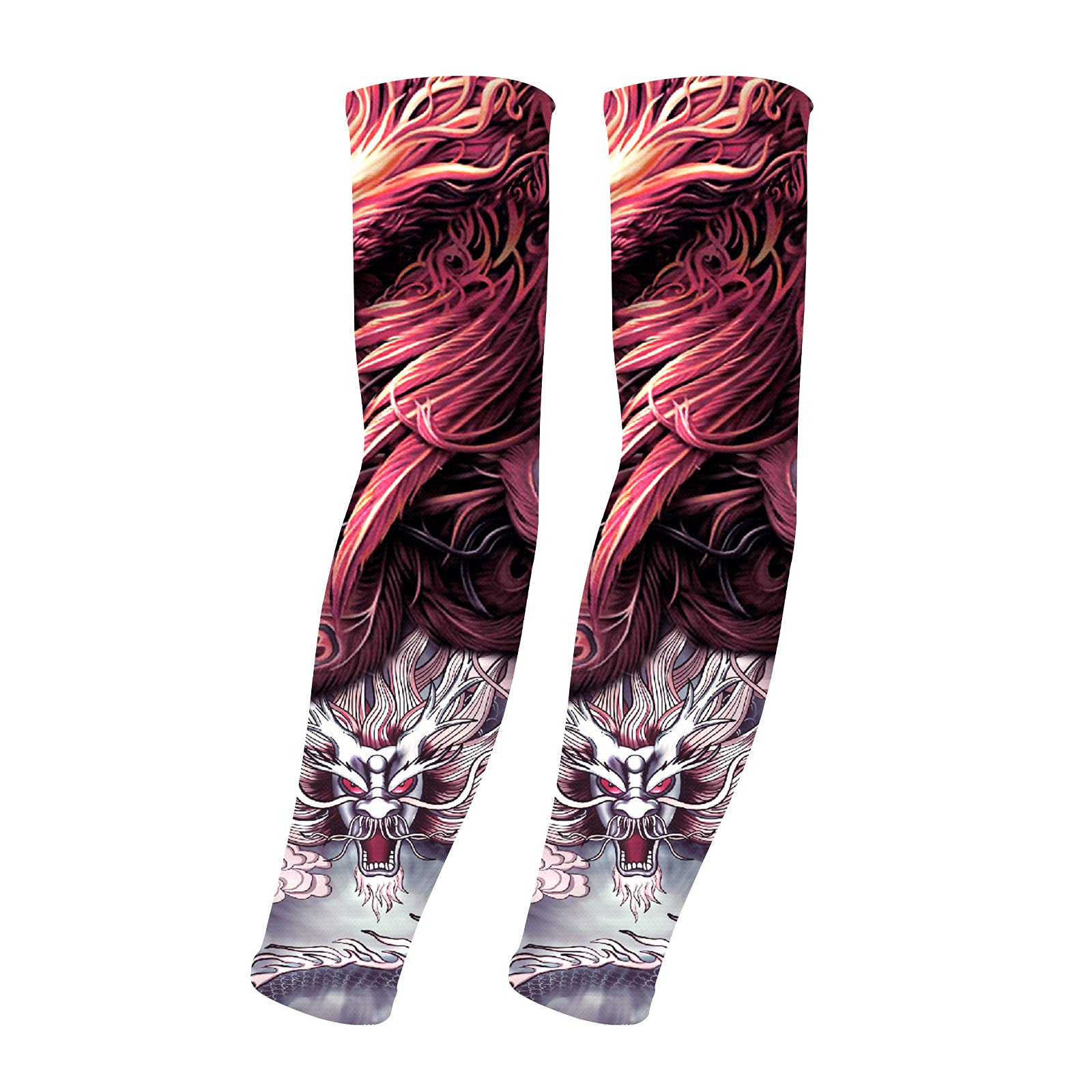 Ahxn Unisex Phoenix Uv Sun Protection Arm Sleeves For Men & Women-Upf 50+ Sports Compression Cooling Sleeve-Unique Tattoo Sleeve Gift, All Code