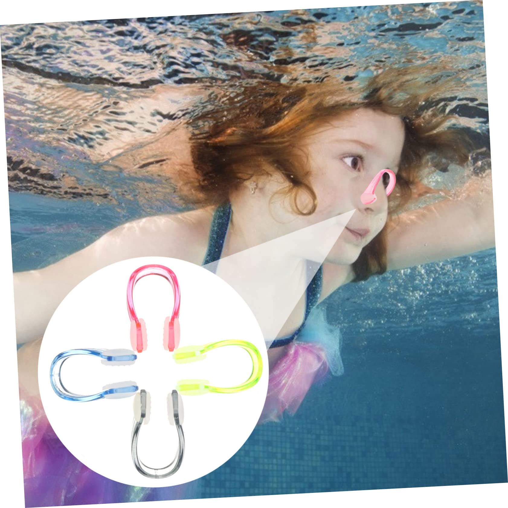 Lot De 4 Pinces Nasales Silicone BESPORTBLE – Confort, Antidérapant, Pour Adultes