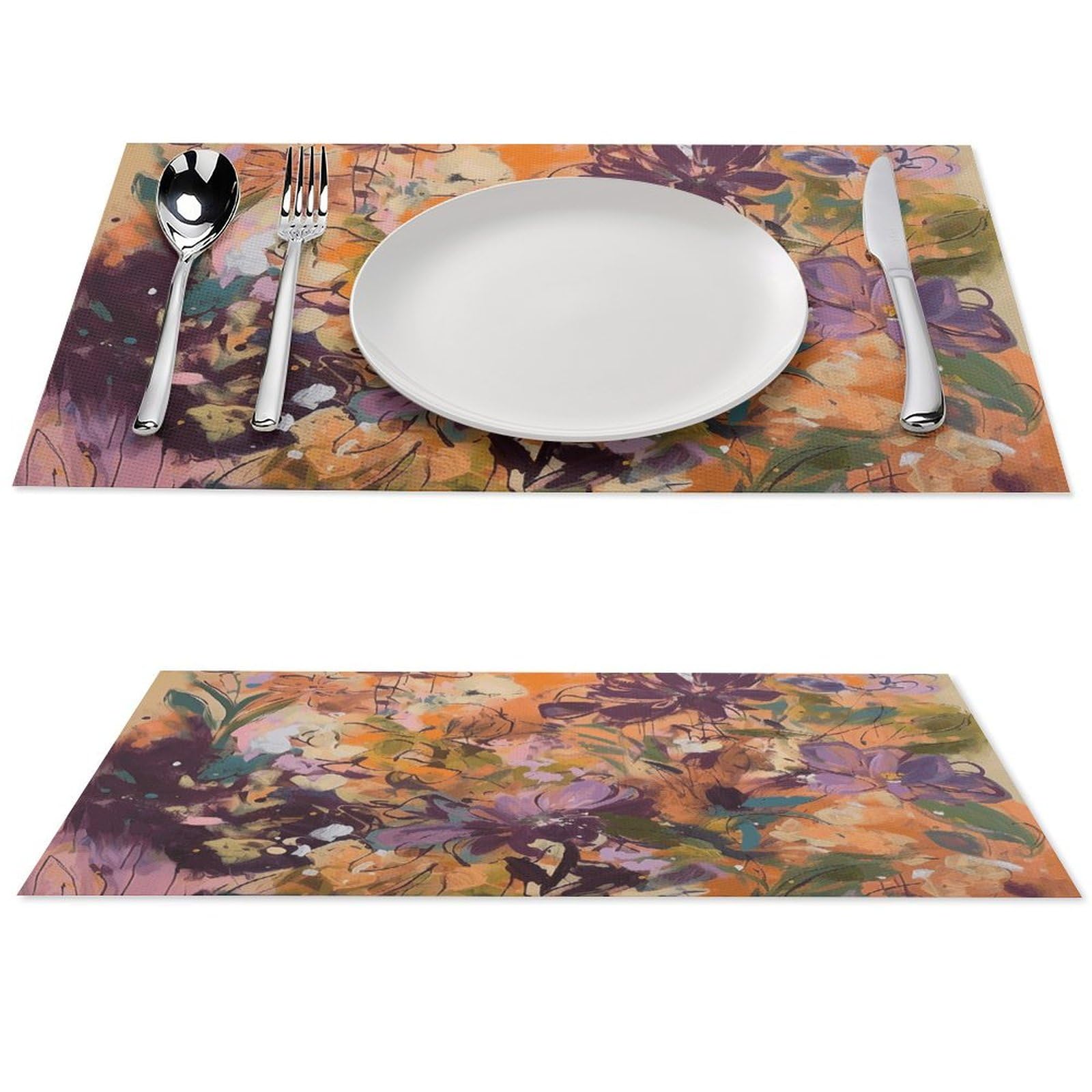 Sets de table violets lavables cuisine salle à manger en PVC tressé