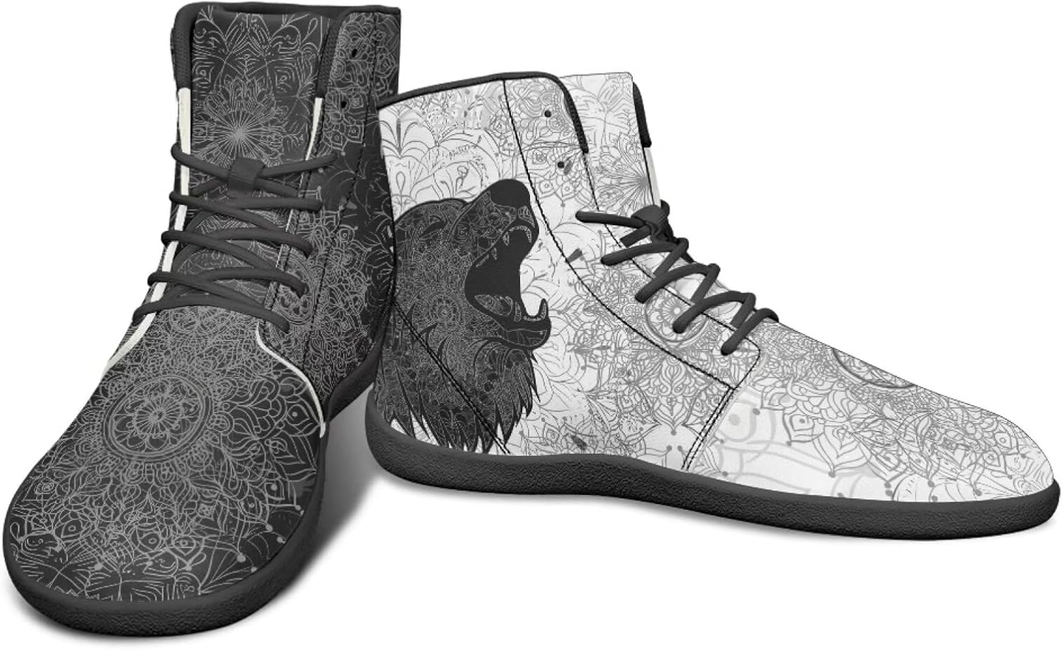 Binienty Wide Box Barefoot Shoes Men Women Wolf High Top Minimalist Ankle Boots Anti Skid Zero Drop Sole