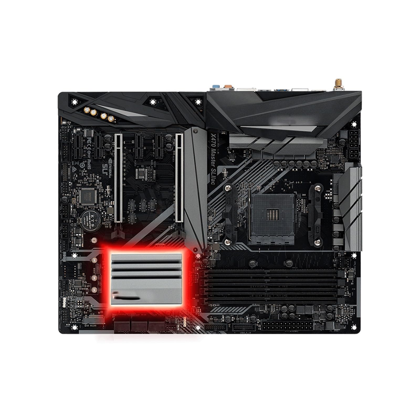 Placa Base Placa Base Fit For ASRock X470 Master SLI/AC Compatible con 1600 2700X 1700X 5600X 5700X3D 5800X3D 5800X CPU 4xDDR4 M.2 ATX