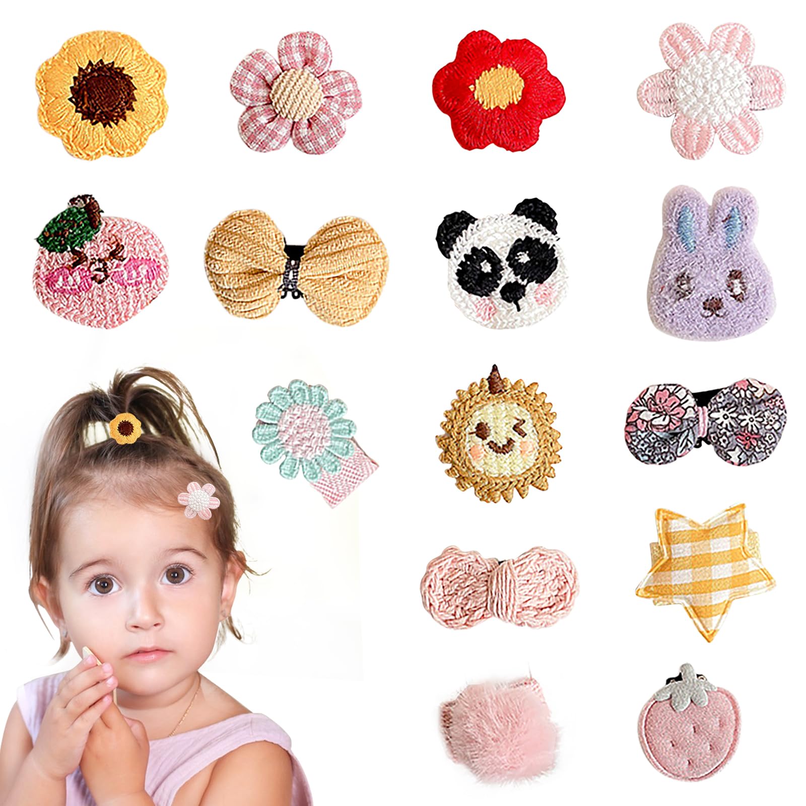 Pinzas para el pelo de bebé con arco pequeño para recién nacidos, sin deslizamiento, mini pinzas para el pelo, accesorios para el pelo fino para niñas y niños pequeños