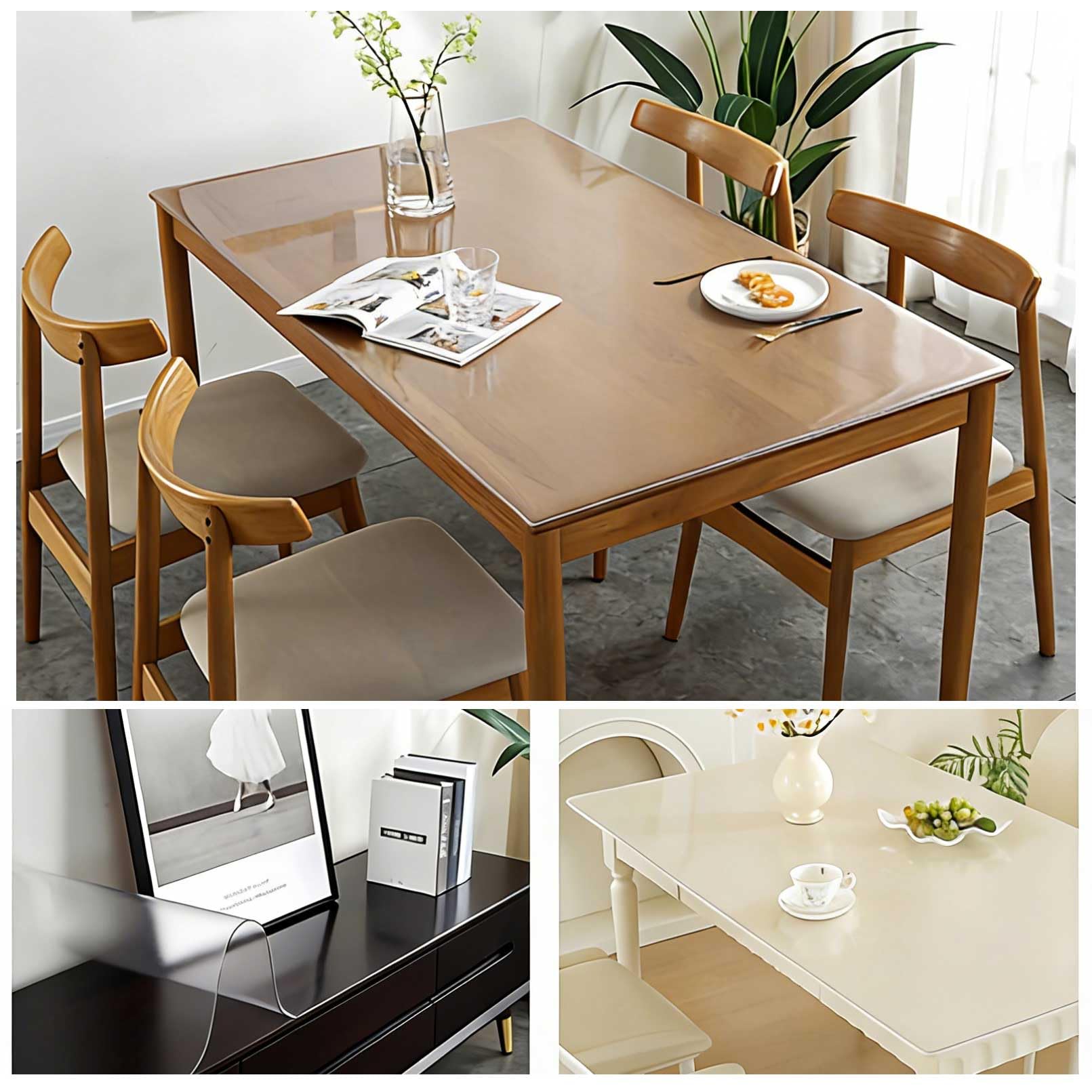 Generico Pellicola Trasparente in PVC 50x195cm 2 mm, Impermeabile, Antimacchia, Facile da Rimuovere