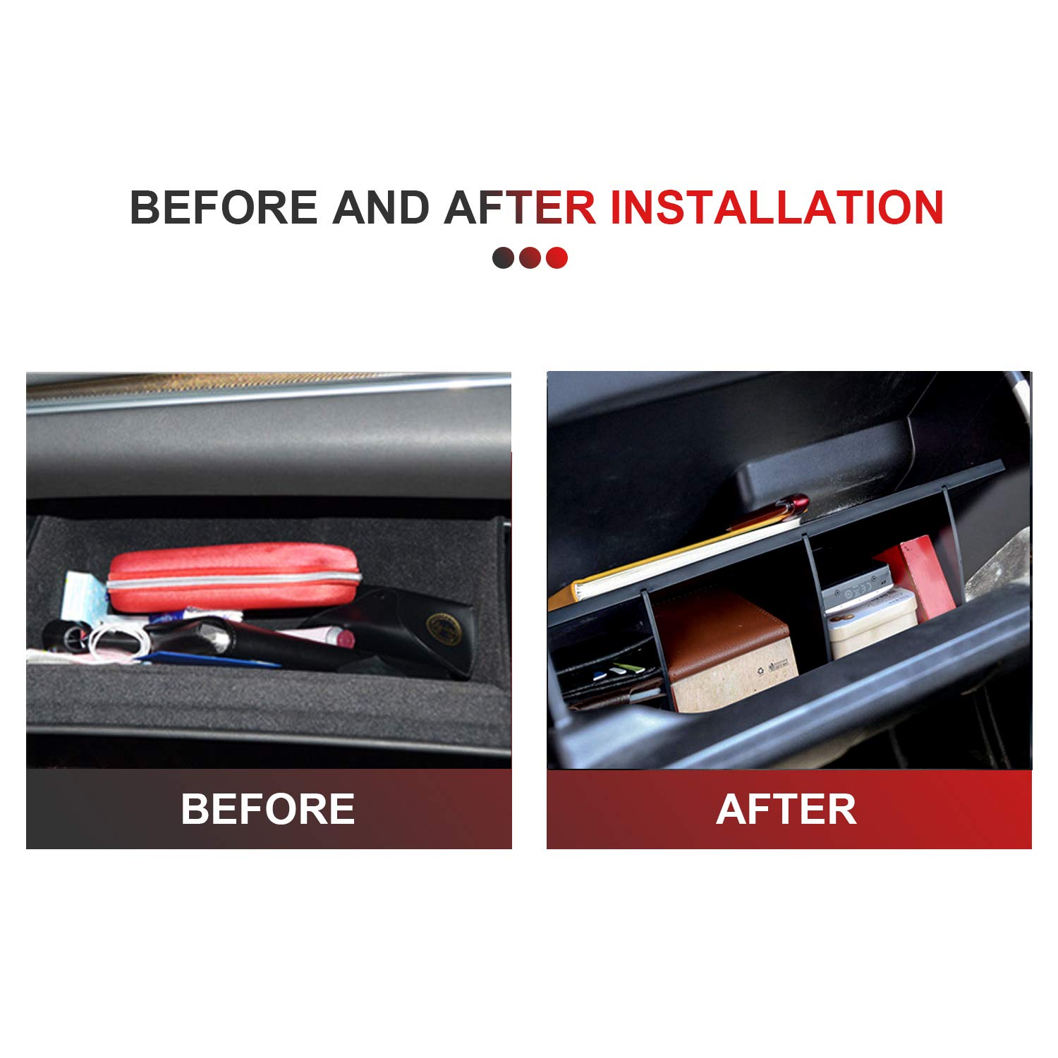 YEE PIN Glove Compartment Box Organizer Armrest Box Interval Storage