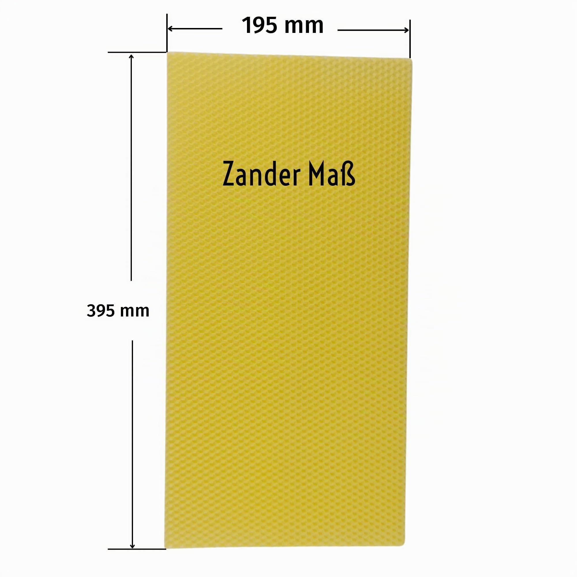 2,5 kg Zander Mittelwände aus 100% reinem Bienenwachs Zandermaß 395 x 195 mm Mittelwand ca 32 STK. Imkerei