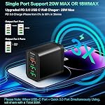 [4 Boîte] USB-C Chargeur mural, 35W 4-Port Quick 3.0+PD 3.0 Adaptateur de puissance USB Bloc de charge rapide compatible pour iPhone 16/15/14/14 Pro/14 Pro Max/14 Plus/13/12/11, XS/XR/X, Samsung Series, tablette