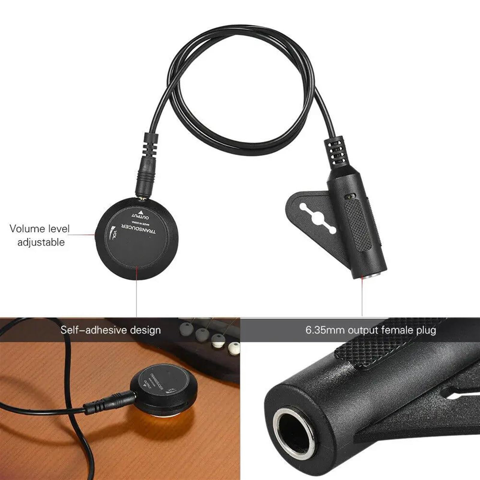 Pickup per strumenti ad arco Trasduttore Microfono A Contatto Pickup Piezoelettrico Per Chitarra Adatto Per Chitarra Folk Classica Acustica Violino Ukulele