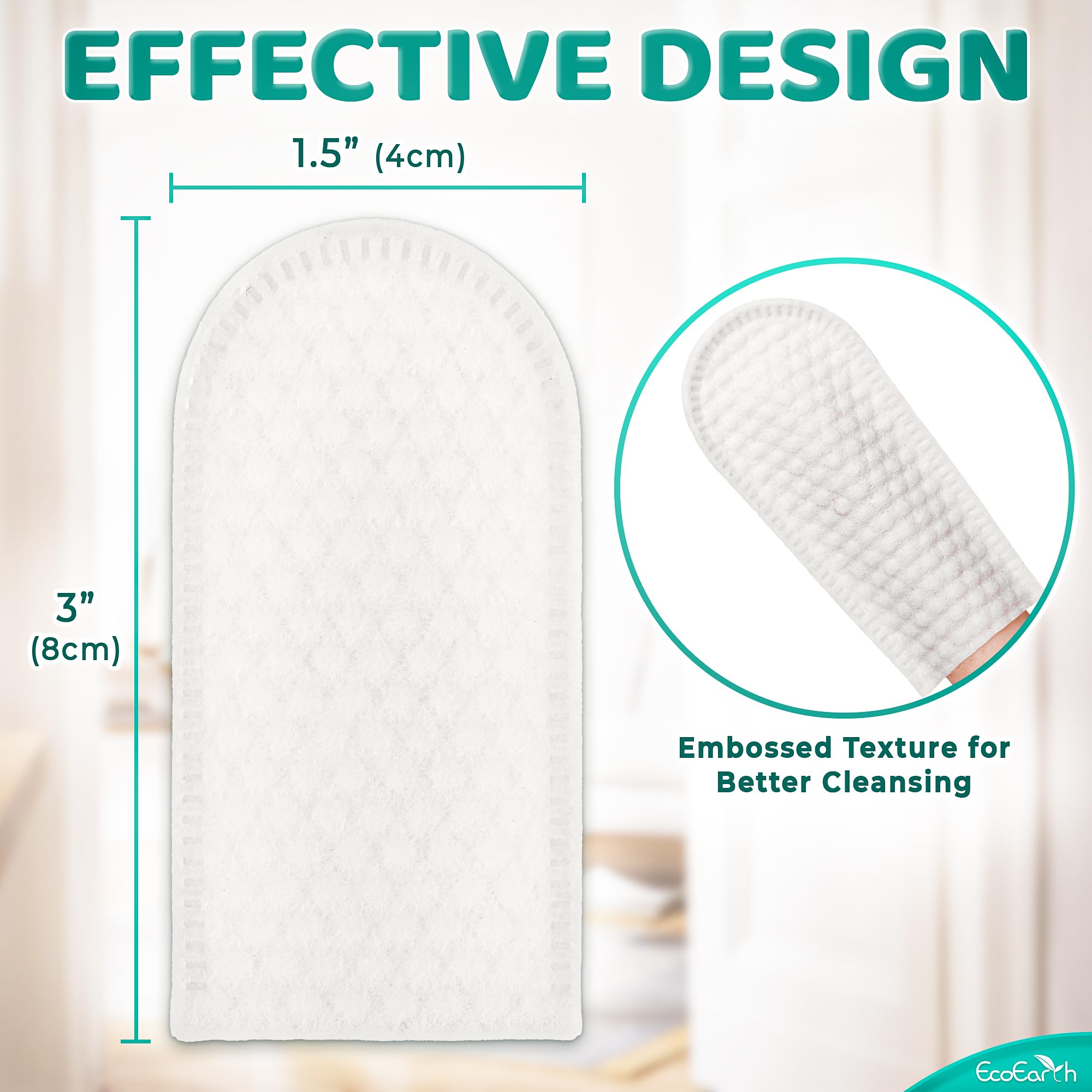 Premium Dog Ear Cleaner Wipes - 50 Pcs - Pet Ear Cleaning Finger Wipes - Pearl-Embossed Texture - Disposable Wipes - image 5