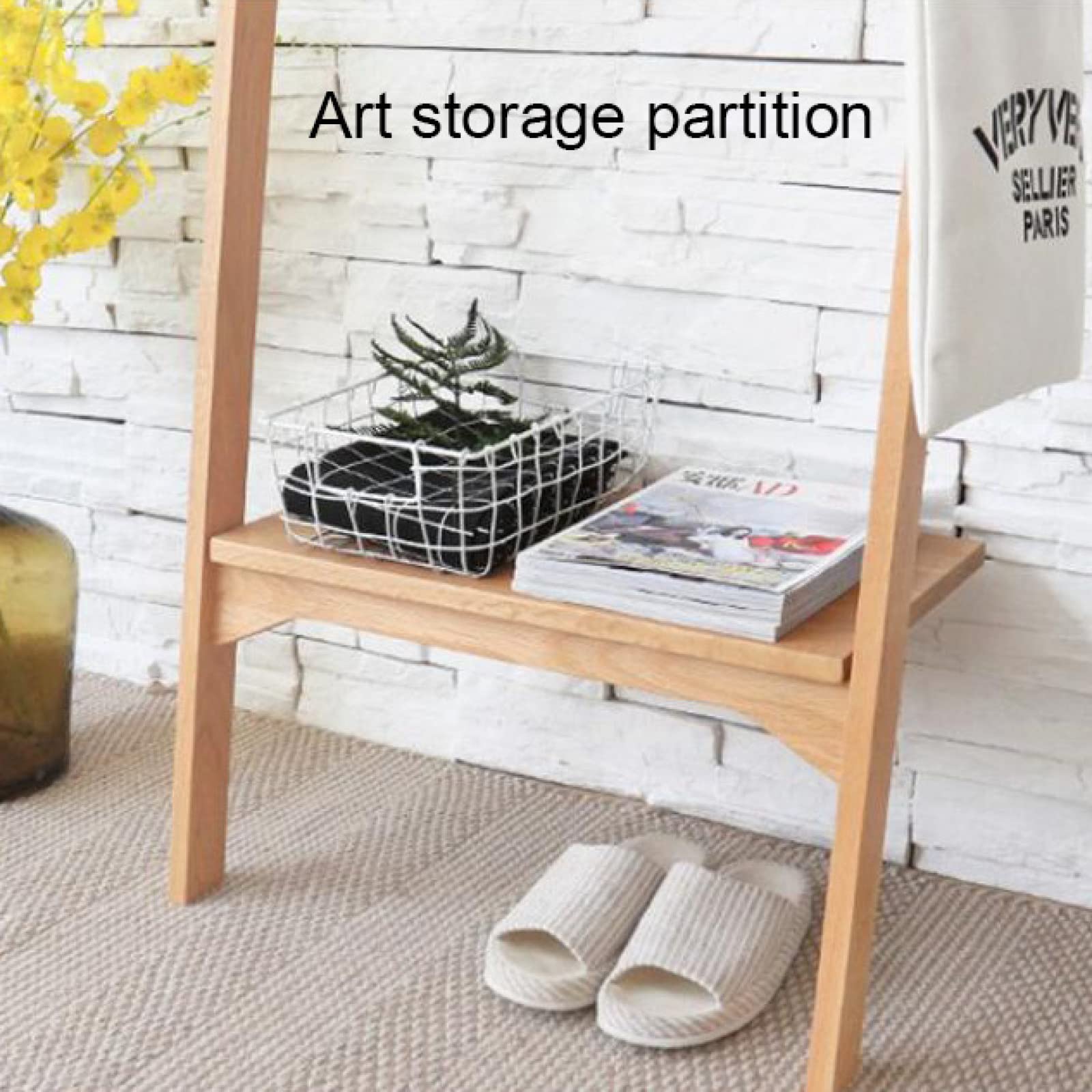 Mensola portasciugamani, portasciugamani da Bagno con ripiano, portasciugamani in bambù, portasciugamani, 1600 mm x 1800 mm, Appendiabiti da Bagno in Legno, Naturale