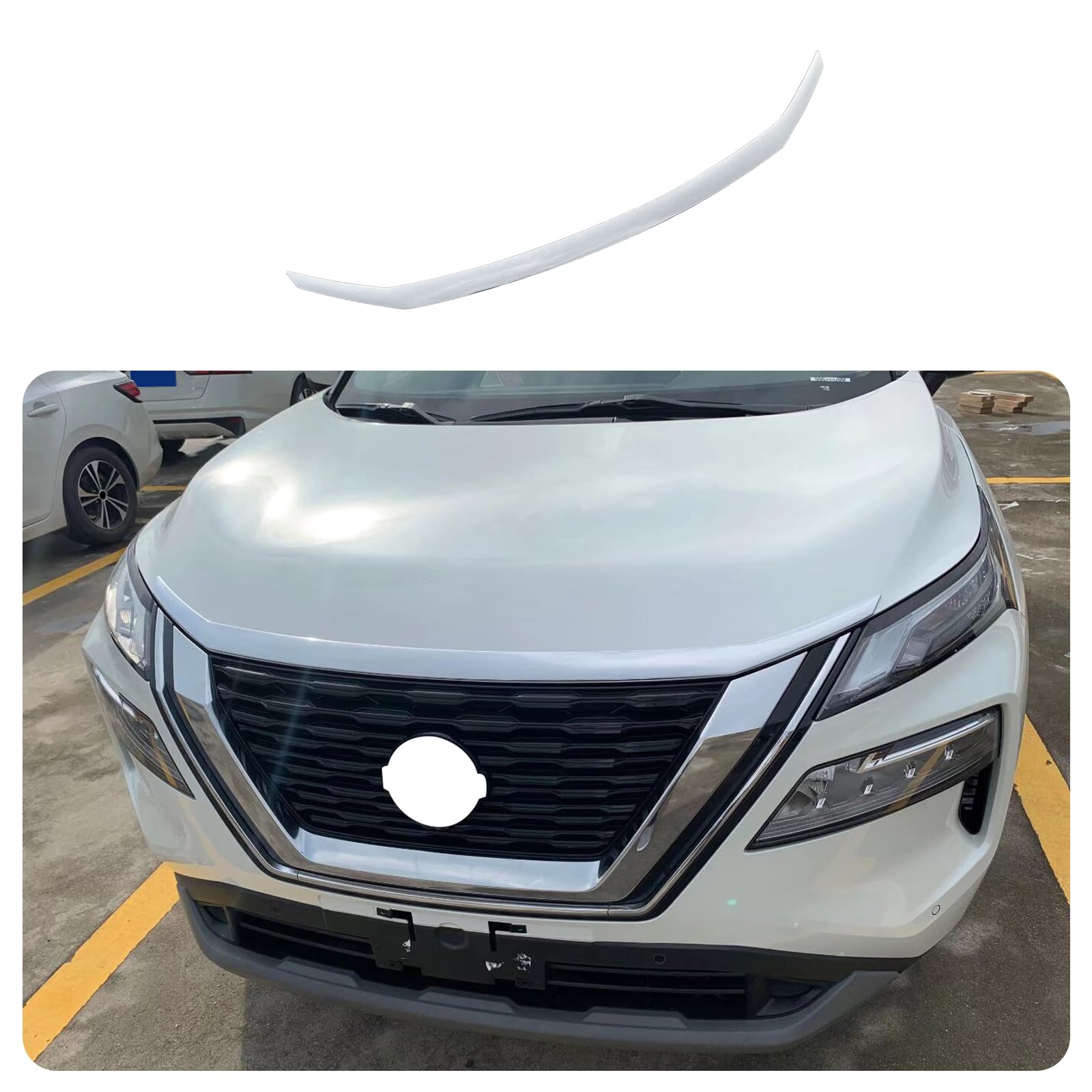 Car Accessories Fit For Nissan New Rogue 2021 2022 2023 2024 2025 2026 Front Hood Grill Cover Bonnet