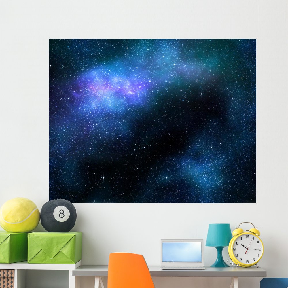 Wallmonkeys FOT-23921254-60 WM249172 Starry Deep Outer Space Nebula and Galaxy Peel and Stick Wall Decals (60 in W x 48 in H), Jumbo