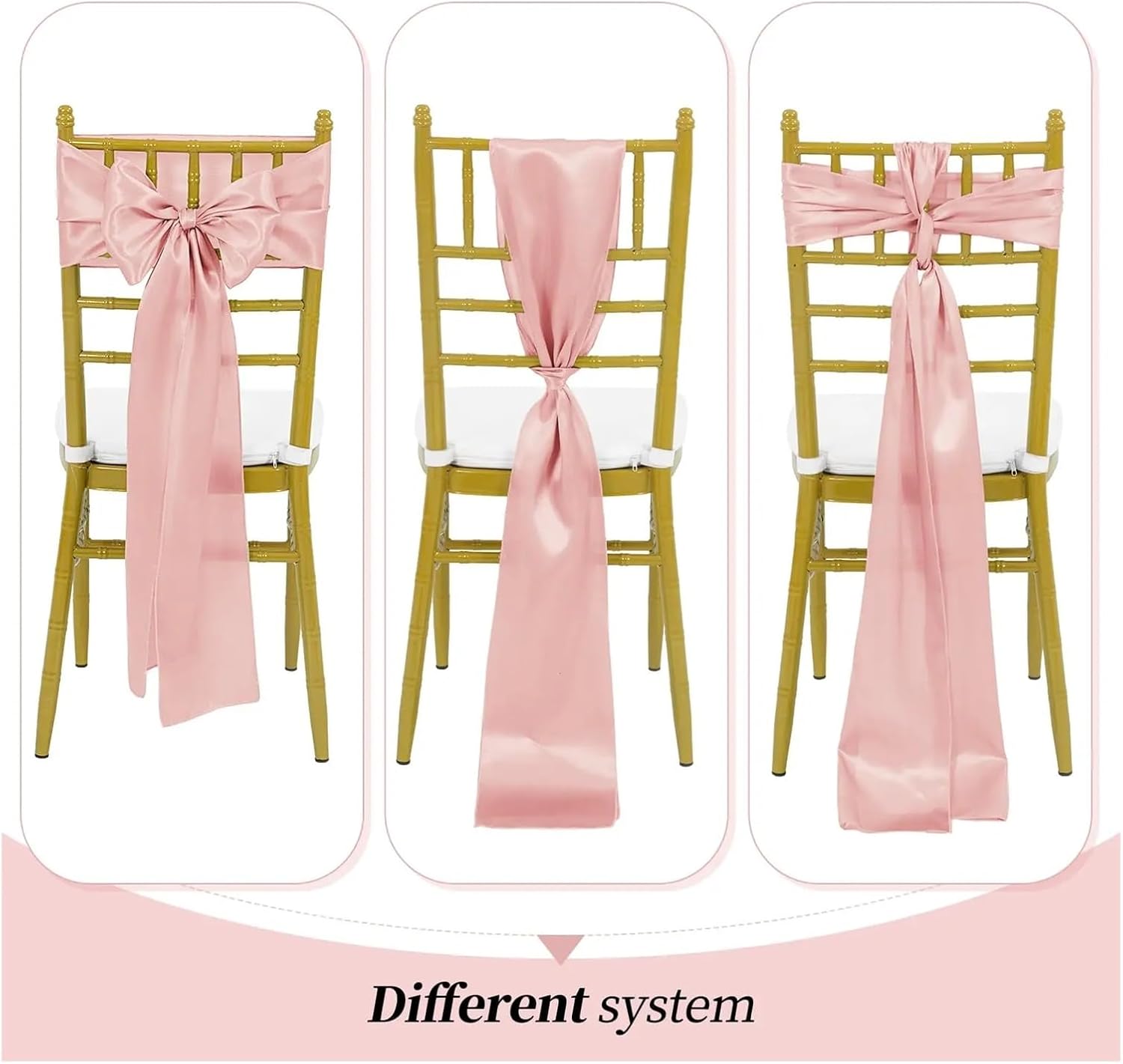 Wedding Decorations Chair Sashes Bows, Satin Chair Sashes Multicolor 17 cm x 275 24 Pcs For Wedding Party Event Decorations(Dark Green)