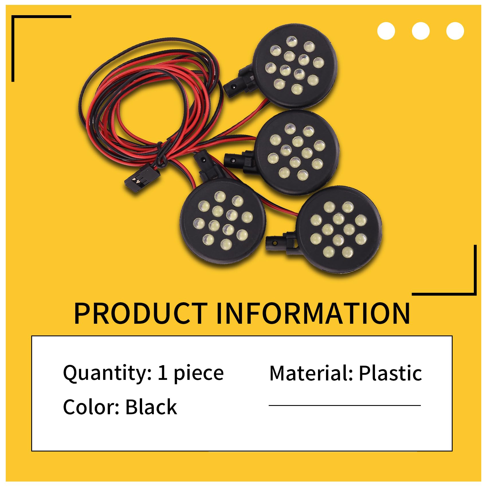 FEETER 4 LED Lights Receiver Kit Plastic Shell Headlights for 1/5 BAJA Rovan Motor 5B RC Car Parts Accessories - Image 4