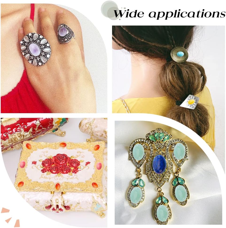 SUPERFINDINGS 48pcs Oval Dyed Natural Agate Cabochons 14x10mm Flatback Semi-Precious Gemstones Cabochons 23 Colors Healing Quartz Chakra Crystal Stone for Jewelry Making - Image 7