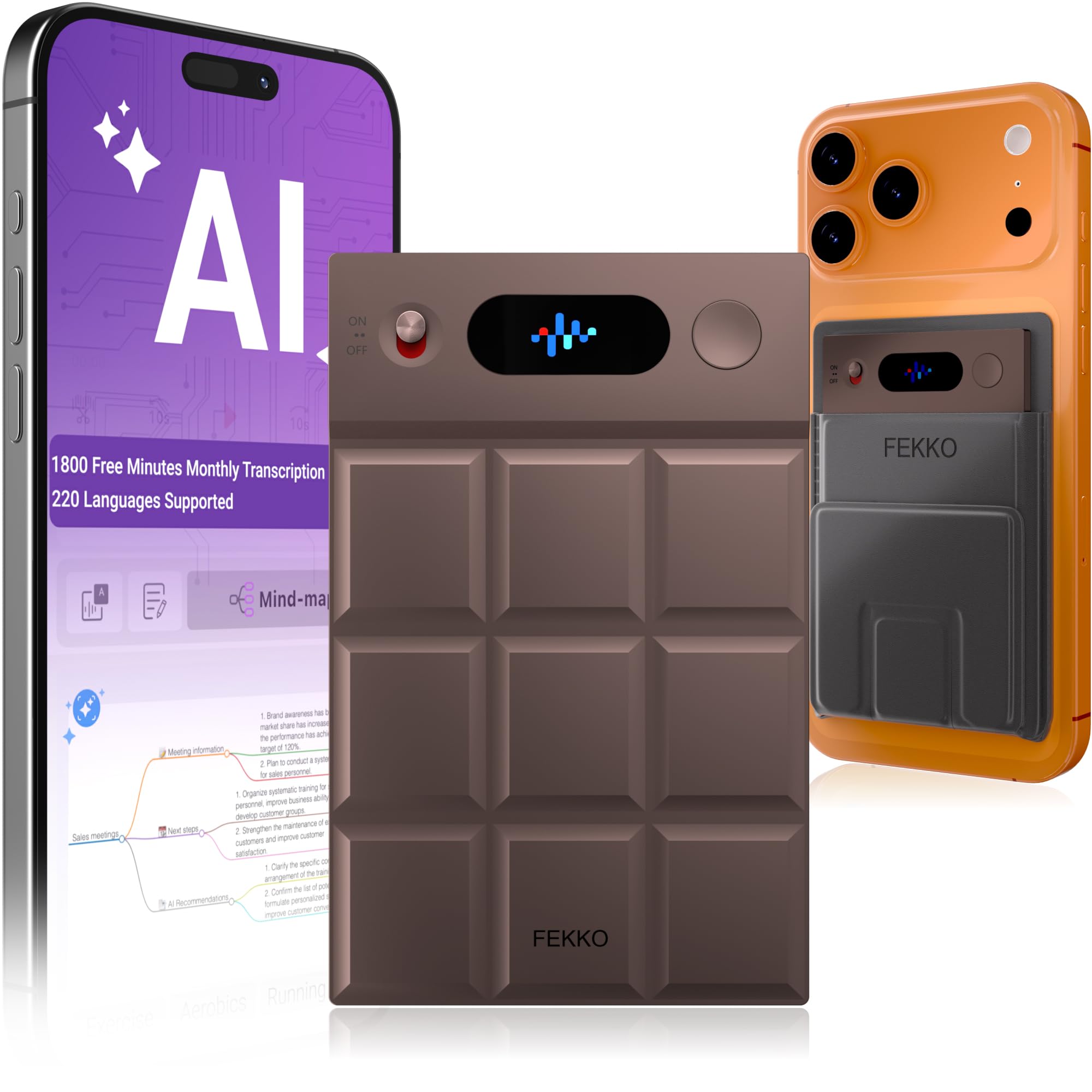 Amazon.co.jp: CHOCO AI ボイスレコーダー ワンタッチ録音 文字起こし