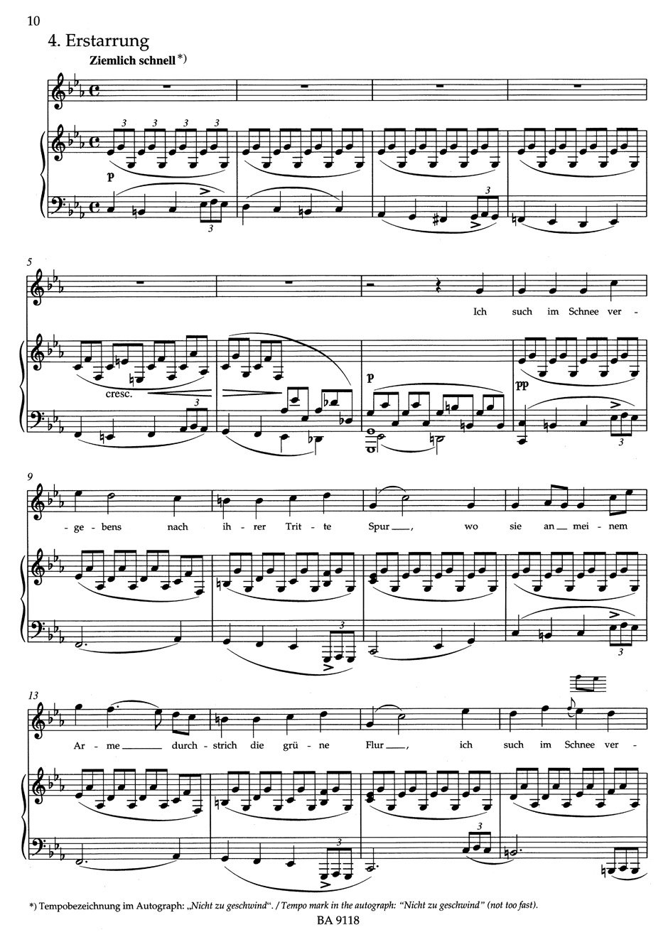 Winterreise op. 89 (Hohe Stimme). Singpartitur, Urtextausgabe