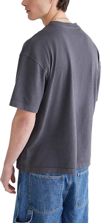 Aeropostale Men's Heavy Weight Boxy Crew Neck Short Sleeve T-Shirt