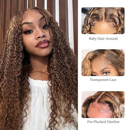 Miniatura 2 de BEACIYA Pelucas de cabello humano lacio con encaje frontal de 30 pulgadas, densidad 200 de 13 x 6 pulgadas, pelucas de cabello humano con encaje