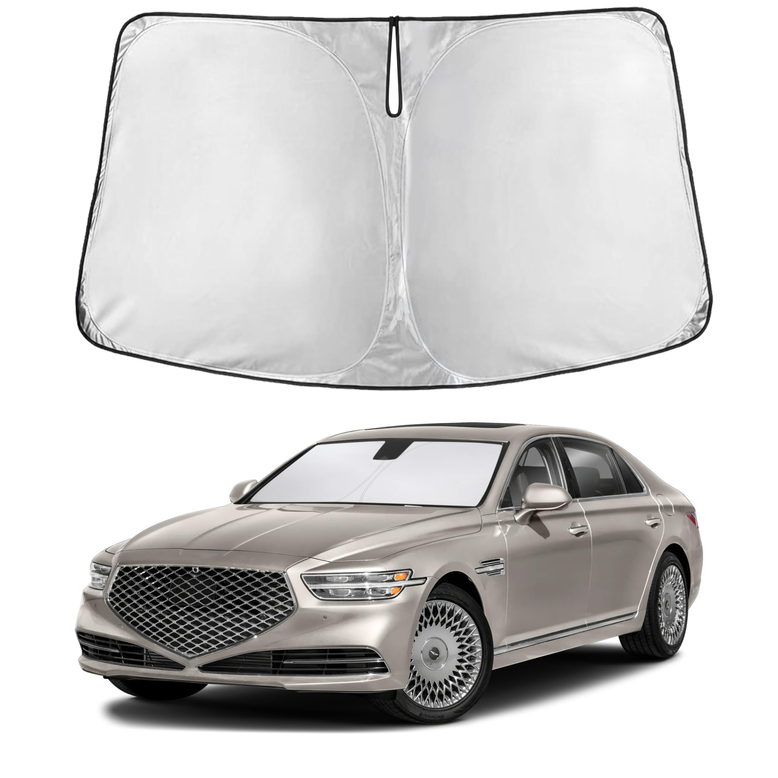 EcoNour Windshield Sunshade Compatible for Genesis G90 2017-2020 2021 2022