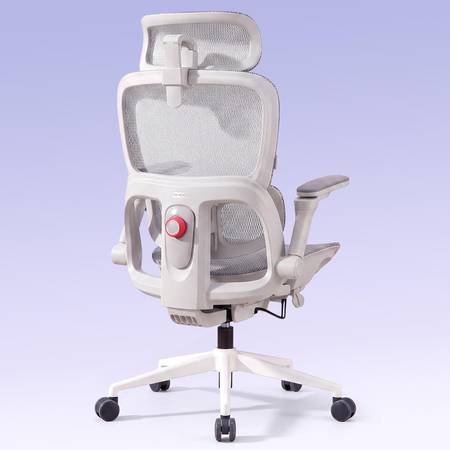 SIHOO B300 Pro Silla Ergonómica Oficina Soporte Lumbar Adaptativo, Blanco