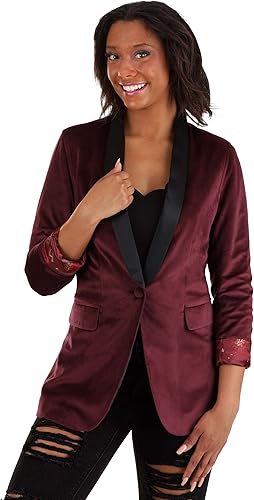 Miniatura 4 de Harry Potter - Blazer rojo de Gryffindor para mujer, con licencia oficial de Harry Potter, de gamuza sintética