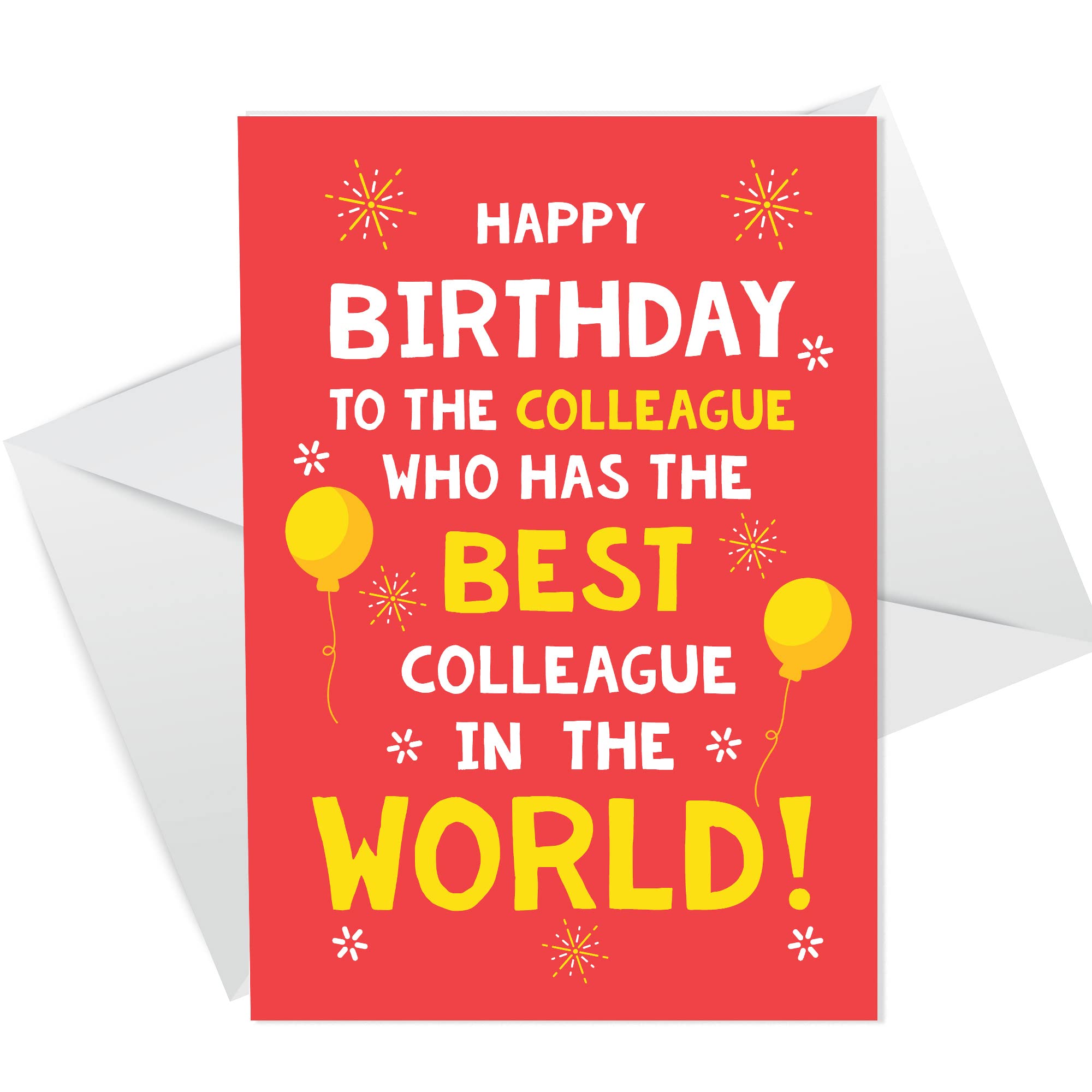 RED OCEAN Birthday Card For Work Colleague Funny Birthday Card For Him Her Men Women Coworker Friend