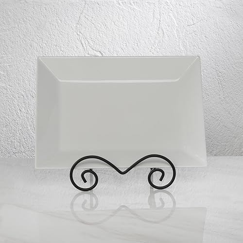 Miniatura 4 de TRIPAR Caballete cuadrado grande de alambre negro, acabado metálico (7.7 pulgadas de profundidad), exhibición de mesa, diseños de desplazamiento