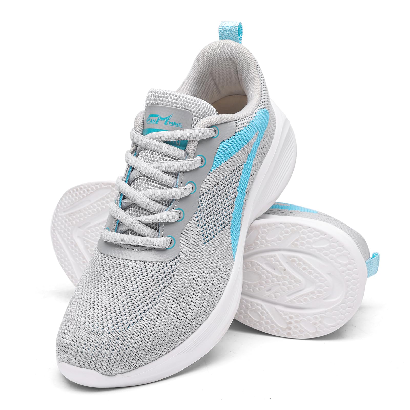 FANMMING Women's Lightweight Non-Slip Gym Tennis Shoes - Breathable Mesh Walking Sneakers with Arch Support Insoles for Casual Exercise, Workouts, and