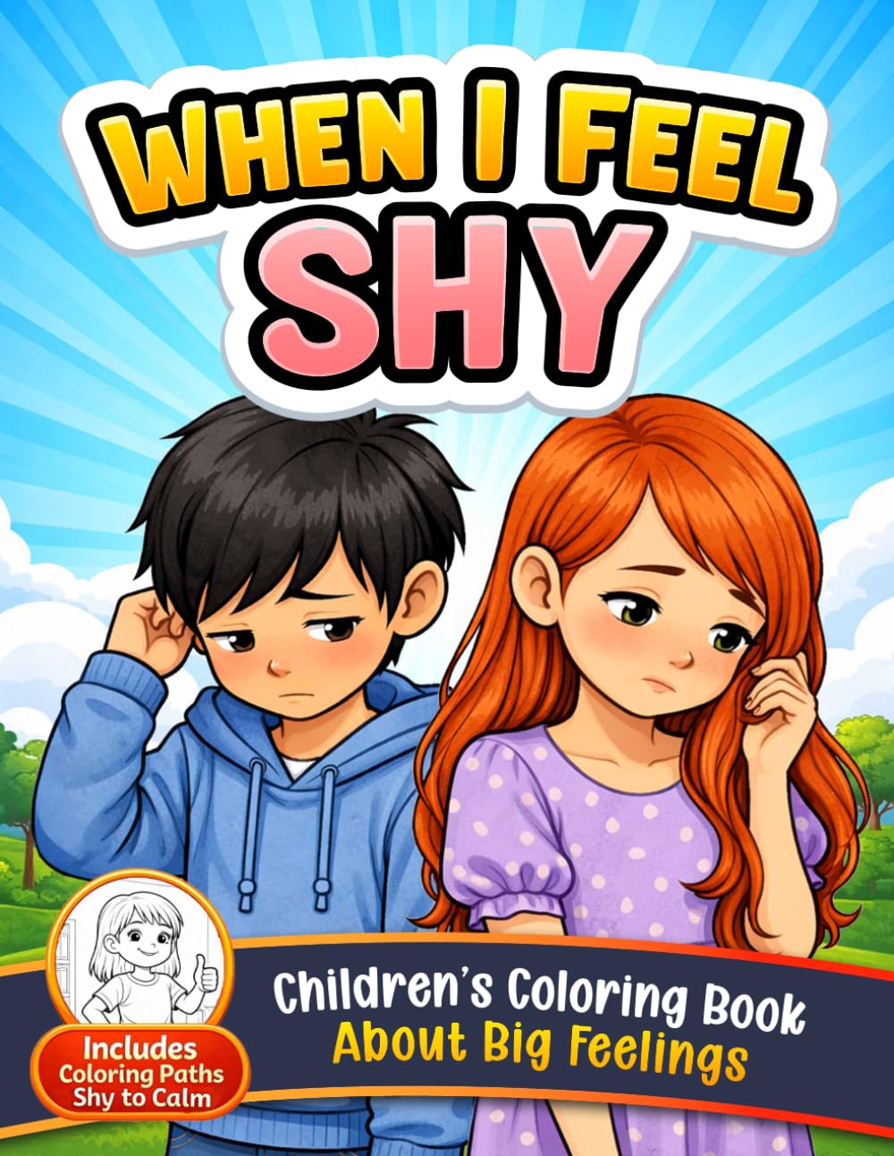 When I Feel Shy: A Calming Coloring Book for Kids About Big Feelings (4-Step Emotional Learning Activity Book): Helps Children Know What To Do When They Feel Shy (When I Feel - Coloring Books)