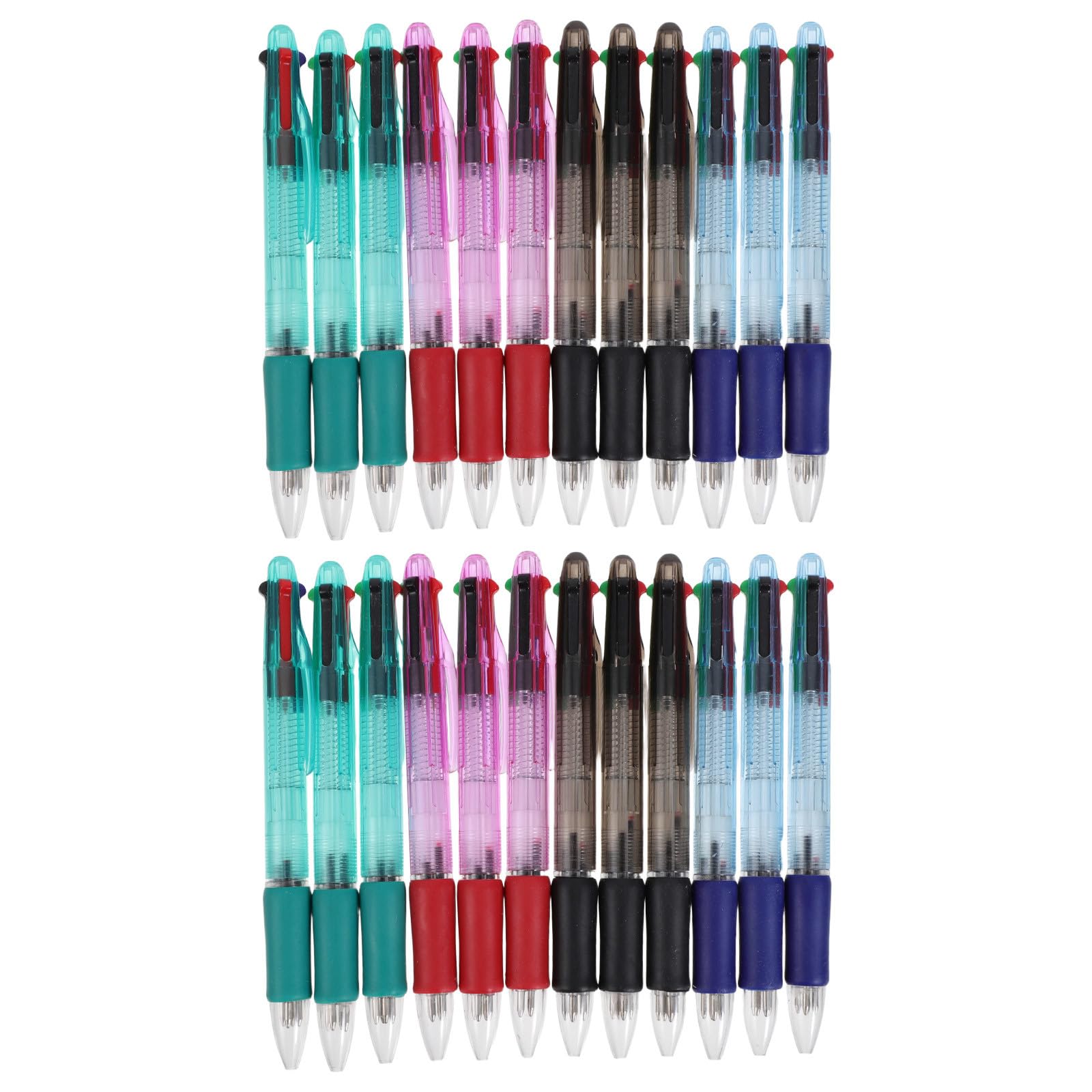 Bolígrafos retráctiles multicolor 4 en 1 de 4 colores para enfermeras y oficina, 24 ud. 7