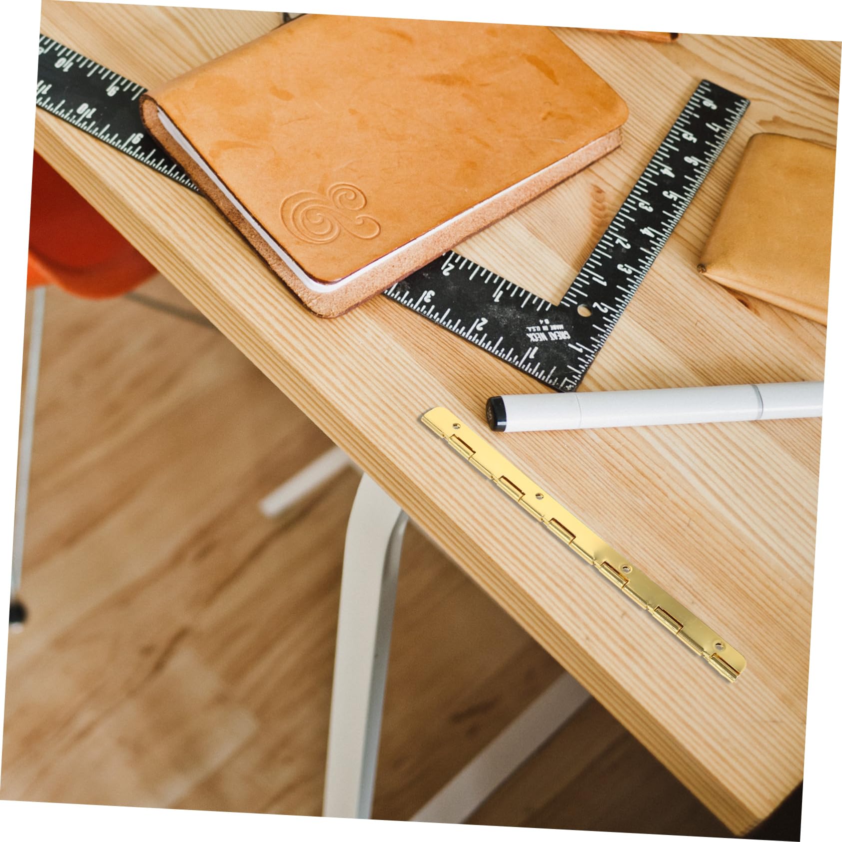 TIDTALEO 2pcs Piano Hinge Replacement Iron Hinge for Vintage Jewelry Box Rounded Corners