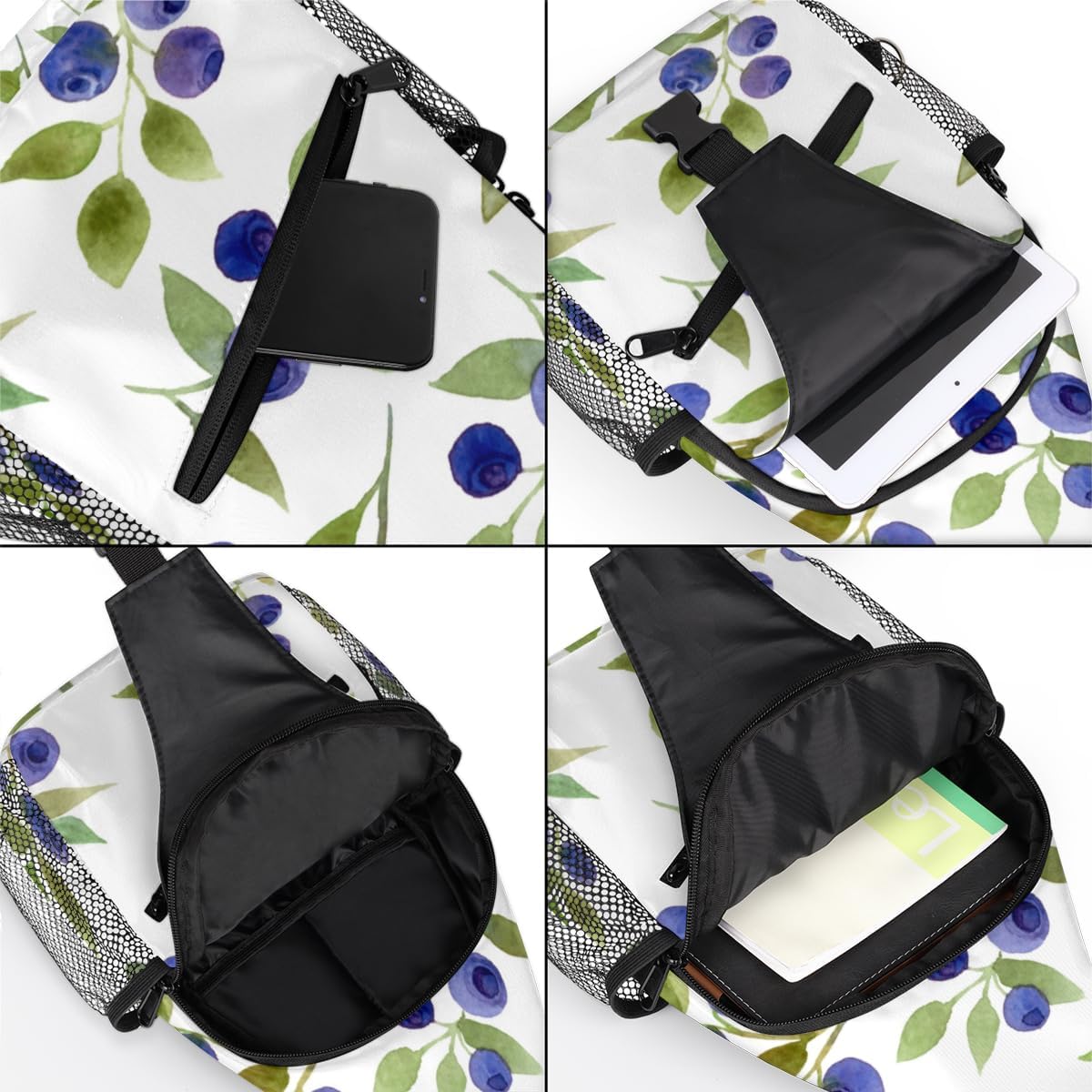 Berries Sling Bag for Women Men Crossbody Sling Backpack Shoulder Bag Chest Bag Daypack for Travel Hiking Outdoor