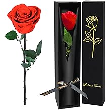 Single Forever Roses Luxury Gift for Women/Men, Birthday Gifts for Women,Flowers Gifts for Girlfriend,Wife,Mom,Anniversary,Valentine's Day,Wedding,Graduation,Presents for Her,Red