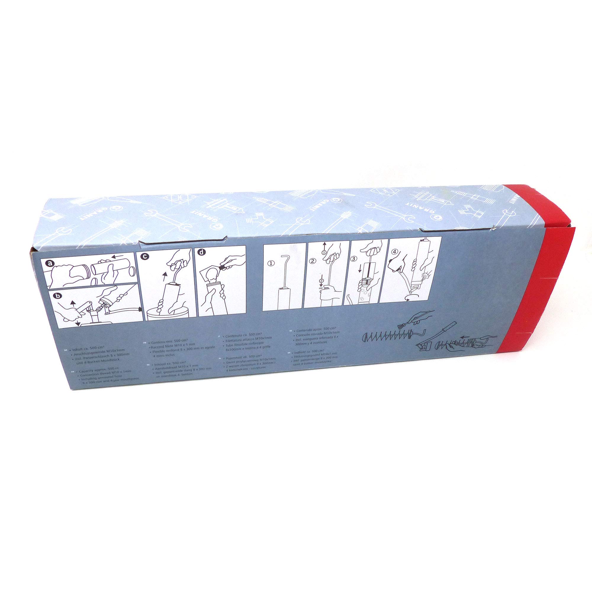 Pompa Ingrassatrice Granit Manuale ad Alta Pressione a Leva Raccordo M 10 x 1 mm 500 cm³